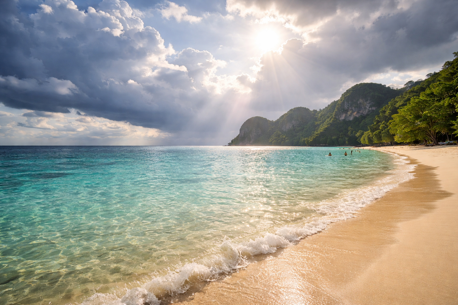 Post rain island sunshine clouds